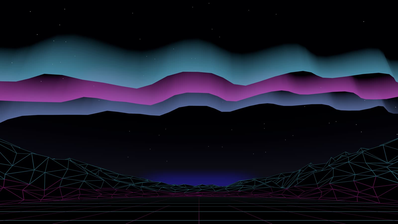 The Aurora: ribbons of light above a faceted mountain ring